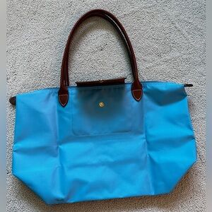 LONGCHAMP Large 1899 Womens Le Pilage Tote Bag Ocean Blue